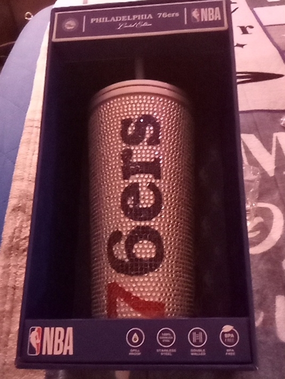 NBA Bling Hydrapeak Stainless Steel Tumbler - Purple and White
